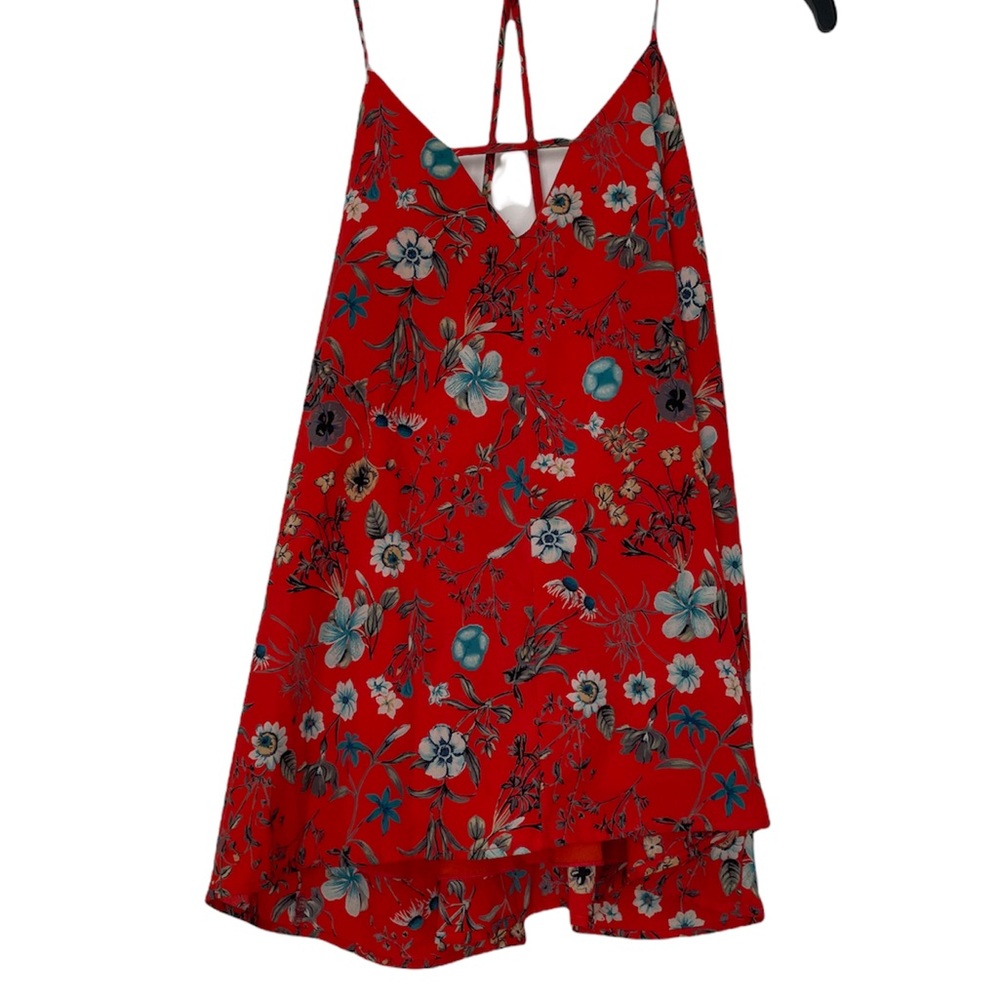 Francesca’s Blue Rain Strappy Floral 🌺 tank